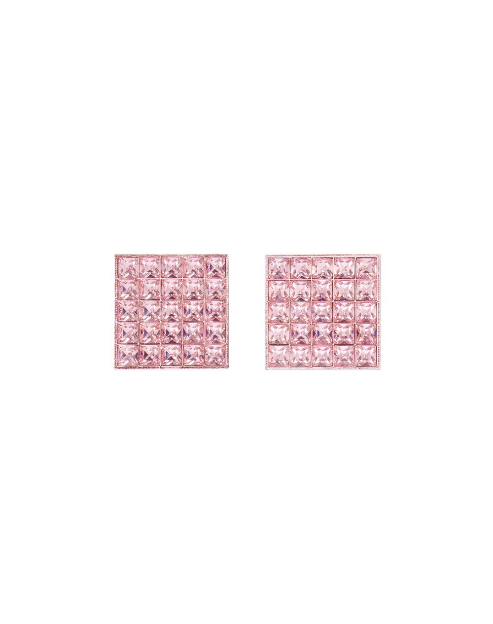 Boucles d’oreilles ligne Luxbox carrées en plexi de couleur rose Lanvin – Prix €695