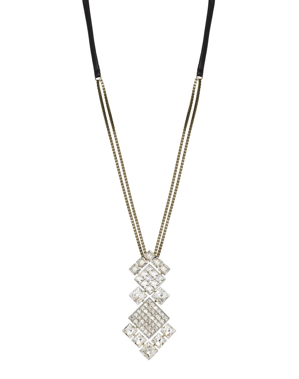 Collier Diamond Square composé de diamants en pierres Swarovski de couleur cristal, Lanvin – Prix €995