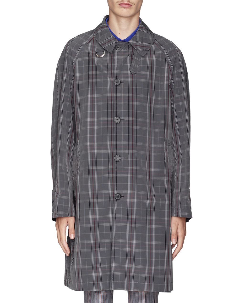 Manteau réversible gris foncé et bleu à carreaux Lanvin Prix €1 495