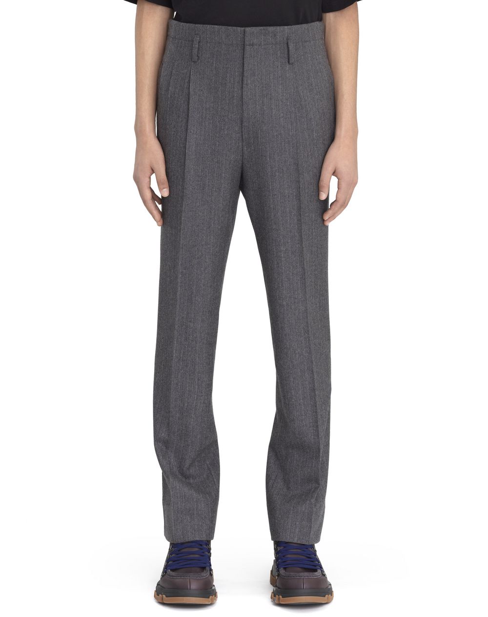 Pantalon pin stripes en flanelle grise Lanvin Prix €795