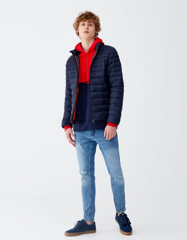 doudoune pull and bear homme