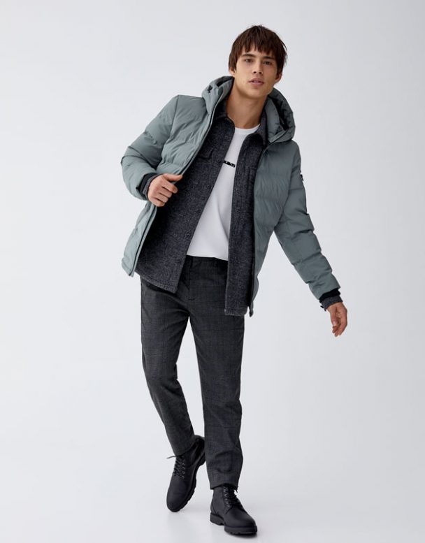 doudoune pull and bear homme