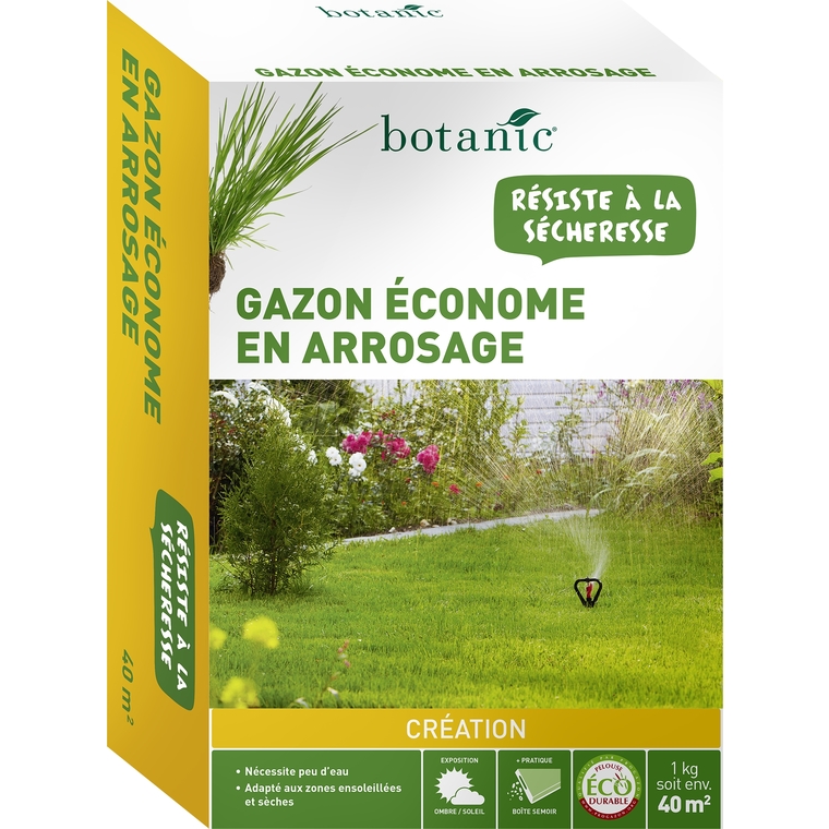 Gazon économe en arrosage Label Éco-durable 1 kg BOTANIC Prix 12.95 €