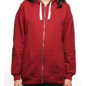 Sweat avec zip pour femme Bordeaux - Mazij Couture