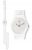 Nouveau Swatch Femmes SANGALLO Blanc Silicone Double Wrap Watch 25mm LW147 $ 70